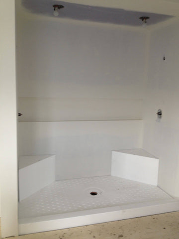 BC103 Corner Bench Seat Triangular Shower Bench