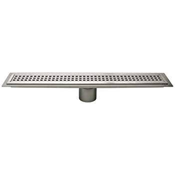 Kerdi-Line Brushed Stainless Steel 36 in. Metal Perforated Drain Grate Assembly - customeps